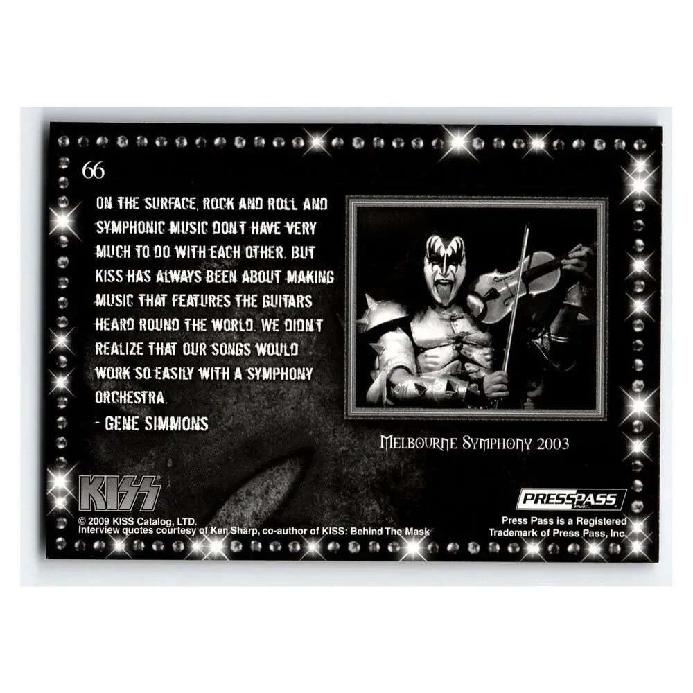 KISS Gene Simmons Melbourne Symphony 2003 Milestones II Press Pass 66